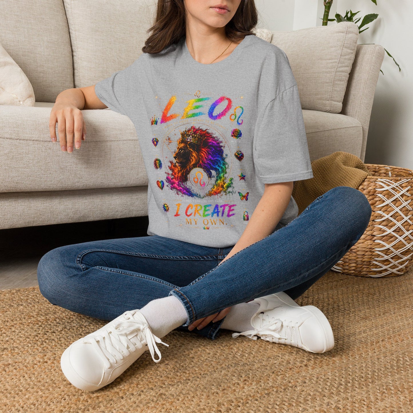 Leo Zodiac T‑Shirt — 'I Create My Own' Pride Lion Astrology Tee