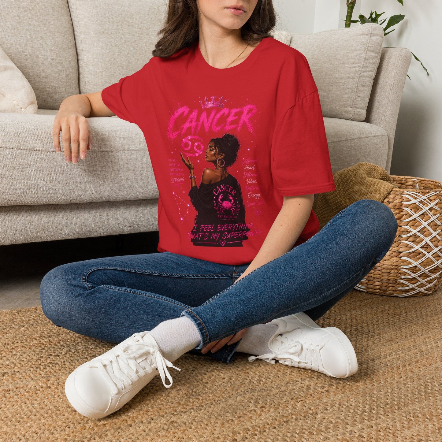 Cancer Zodiac T‑Shirt — Proud Black Woman Astrology Tee