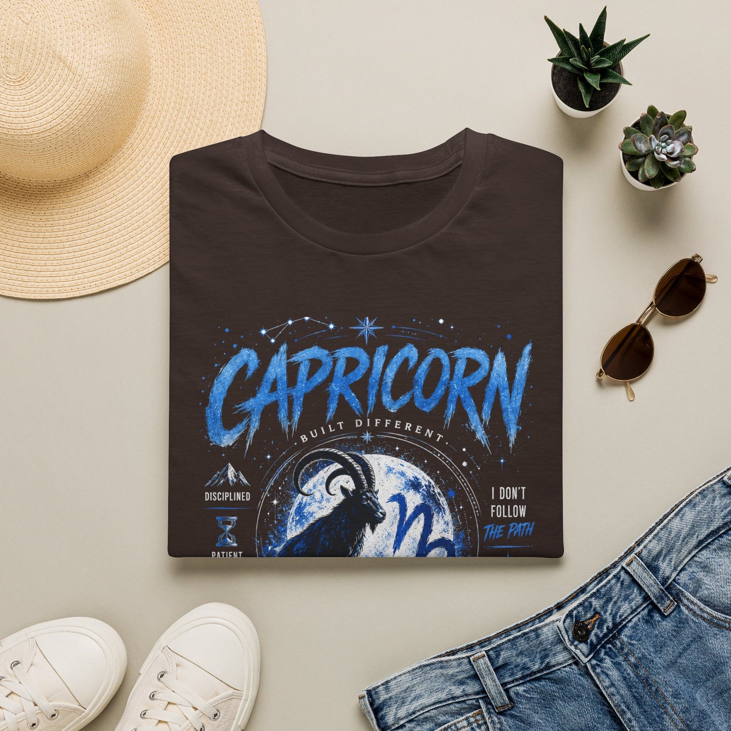 Capricorn Zodiac T-Shirt — Illustrated Goat Astrology Tee