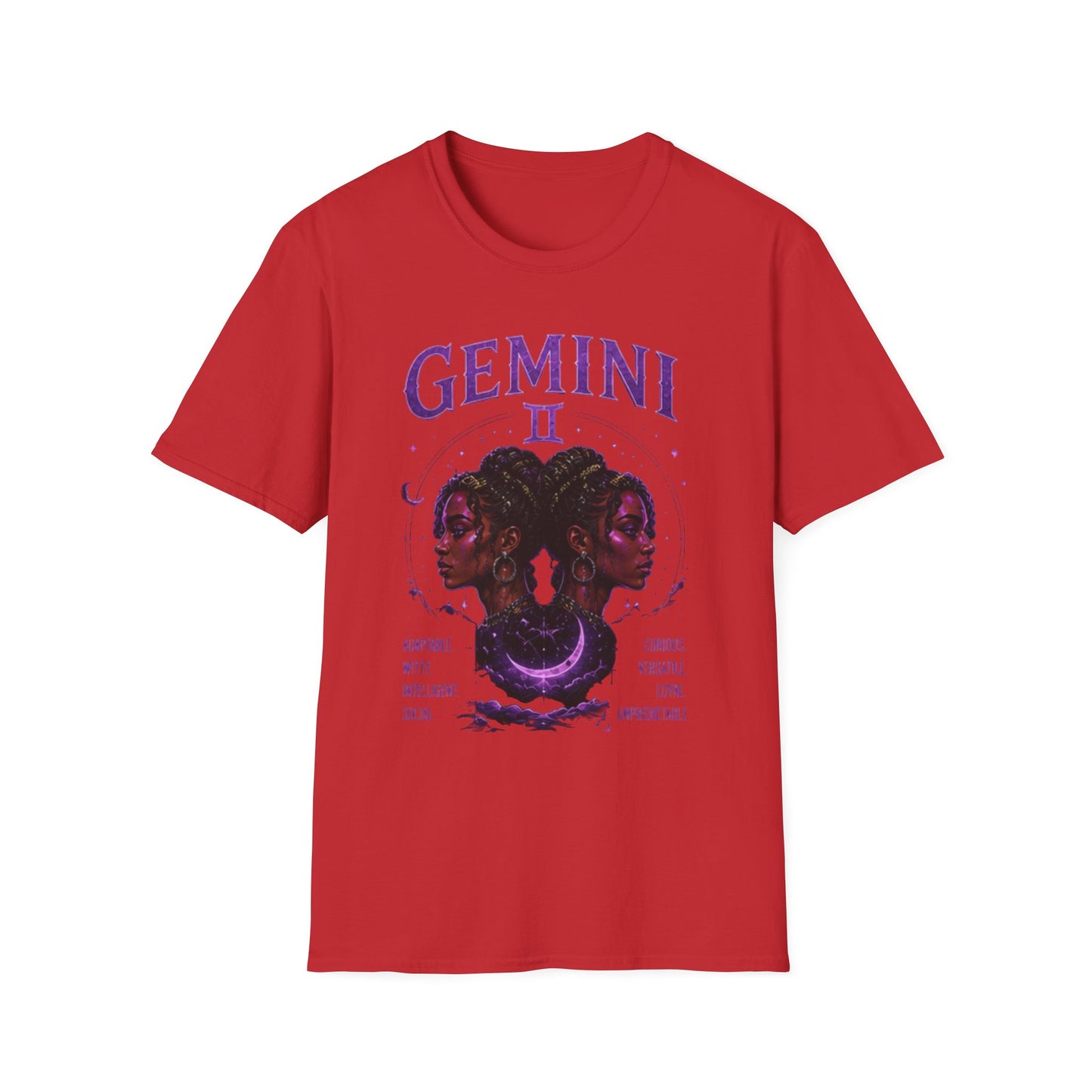 Gemini Zodiac T‑Shirt — Mystical Twin Moon Astrology Tee