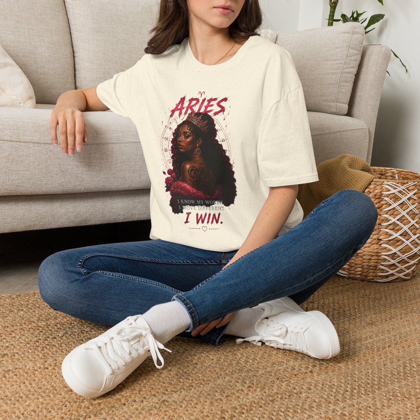 Aries Zodiac T-Shirt — 'Aries I Win' Bold Astrological Tee