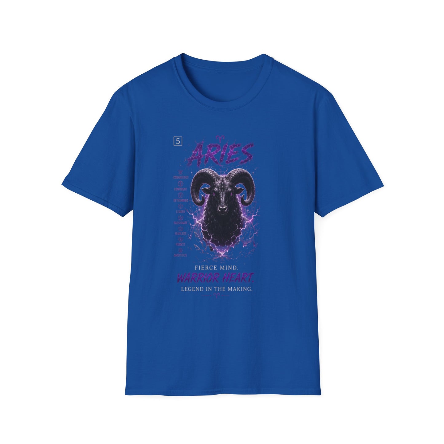 Aries Zodiac T‑Shirt — Warrior Heart Ram Astrology Tee