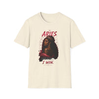 Aries Zodiac T-Shirt — 'Aries I Win' Bold Astrological Tee