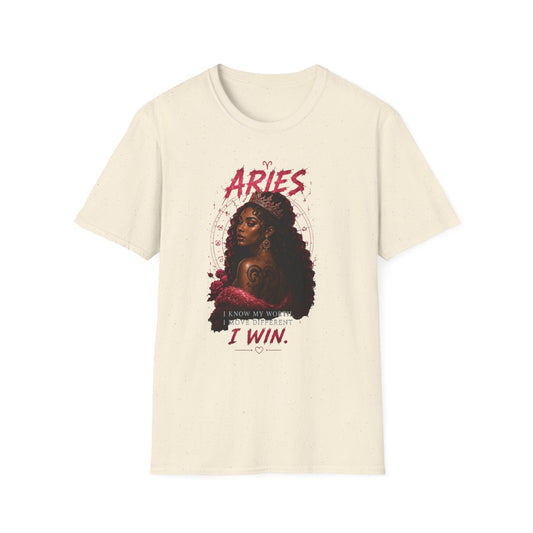 Aries Zodiac T-Shirt — 'Aries I Win' Bold Astrological Tee
