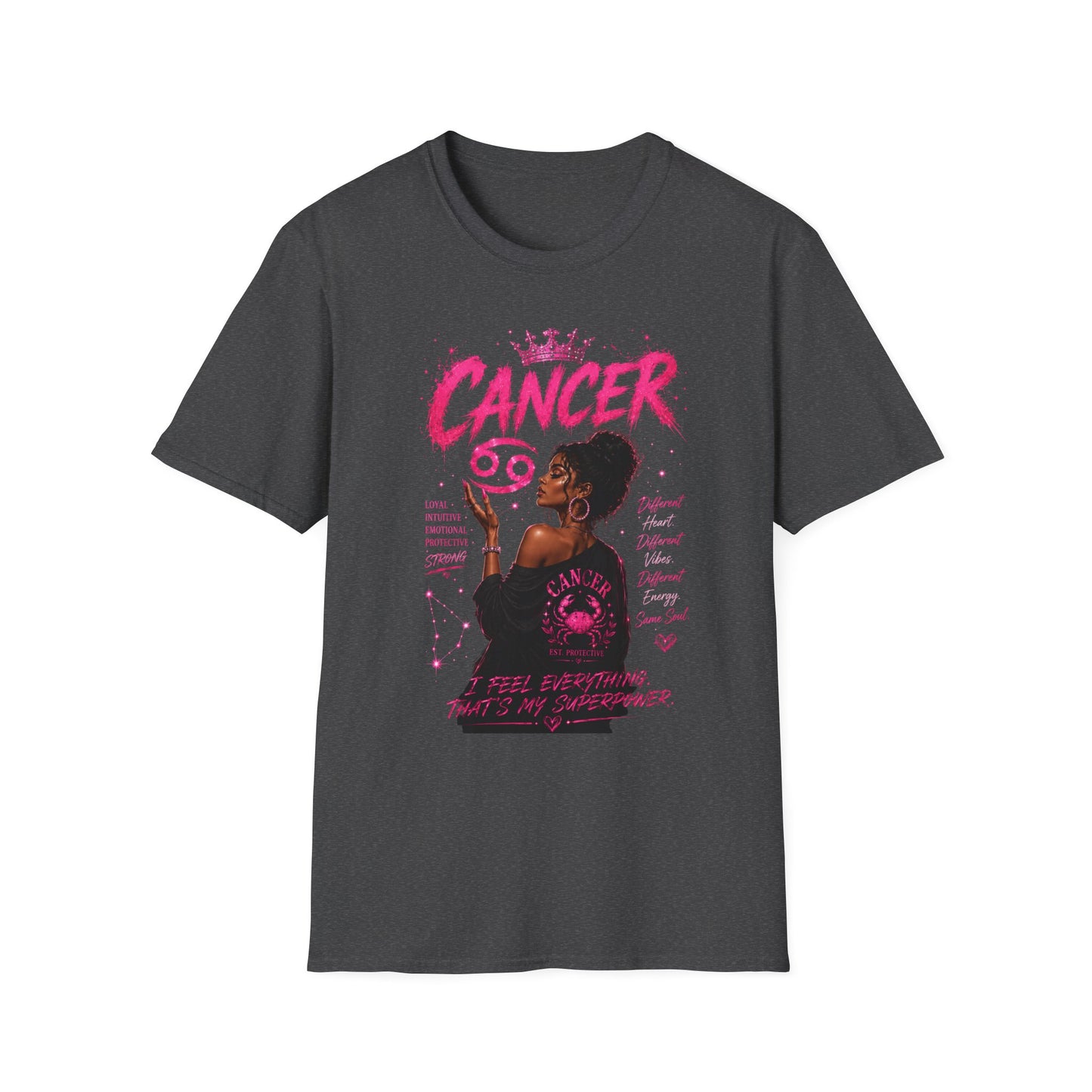 Cancer Zodiac T‑Shirt — Proud Black Woman Astrology Tee
