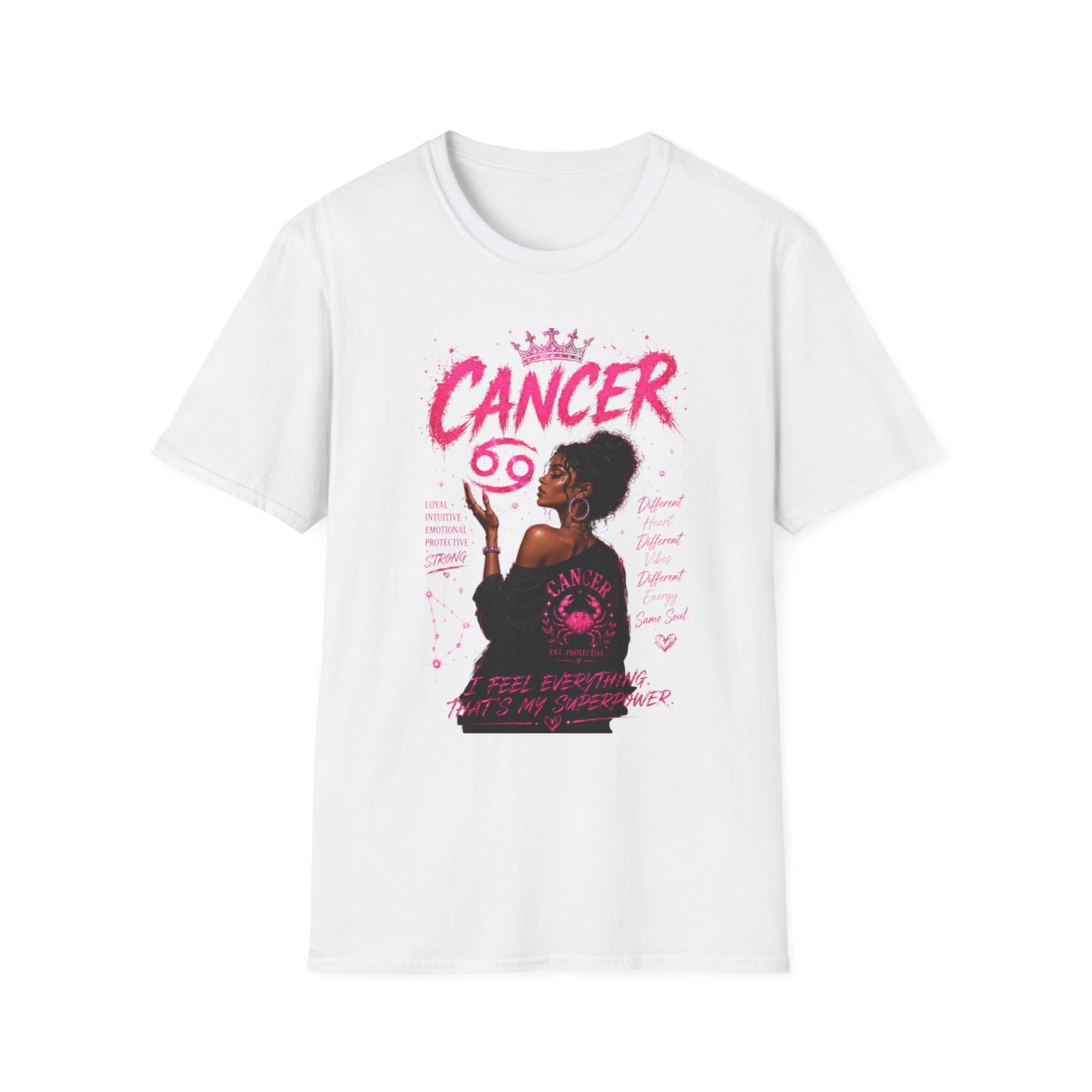 Cancer Zodiac T‑Shirt — Proud Black Woman Astrology Tee