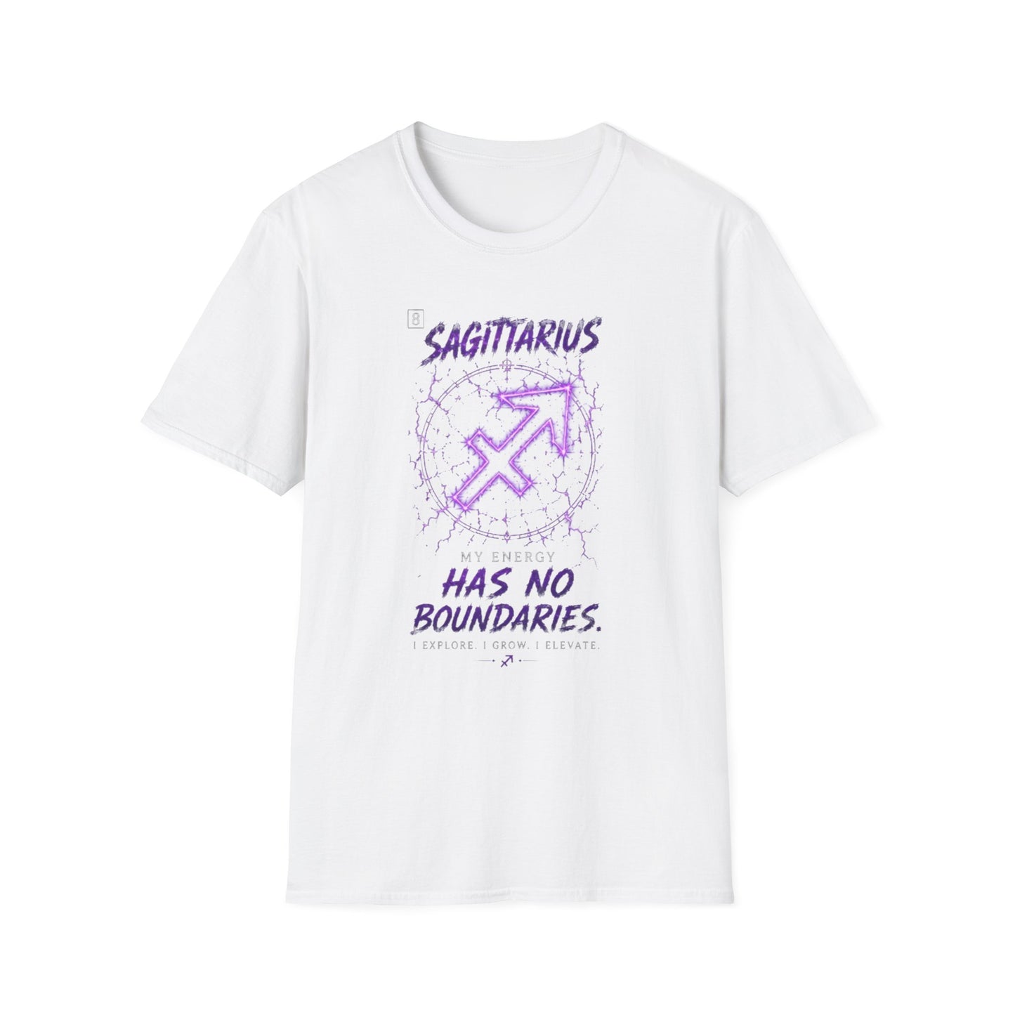 Sagittarius Zodiac T-Shirt — "Has No Boundaries" Archery Sign Graphic