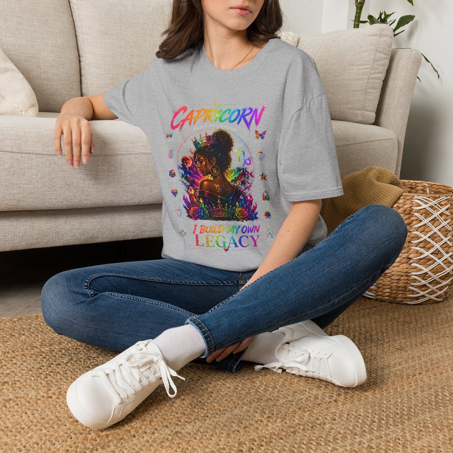 Capricorn Zodiac T-Shirt — "I Build My Own Legacy" Inspirational Astrology Tee