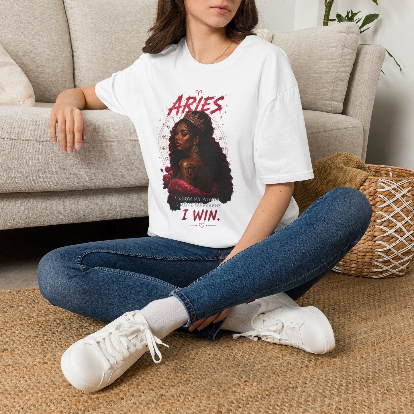 Aries Zodiac T-Shirt — 'Aries I Win' Bold Astrological Tee