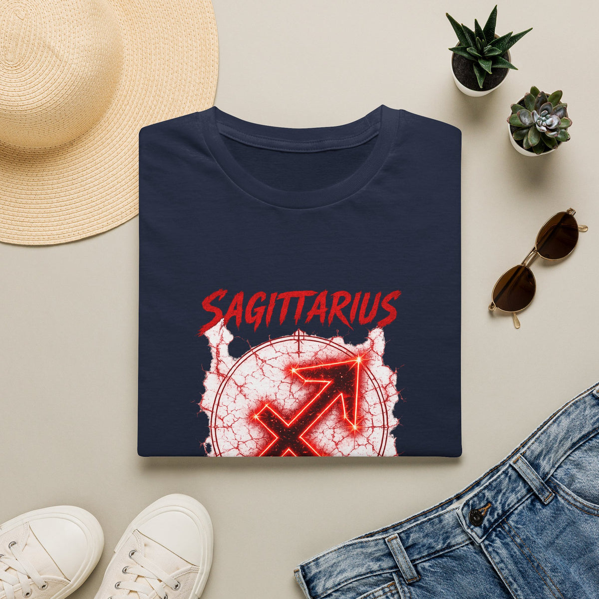 Sagittarius Zodiac T-Shirt — "Has No Boundaries" Archery Sign Graphic