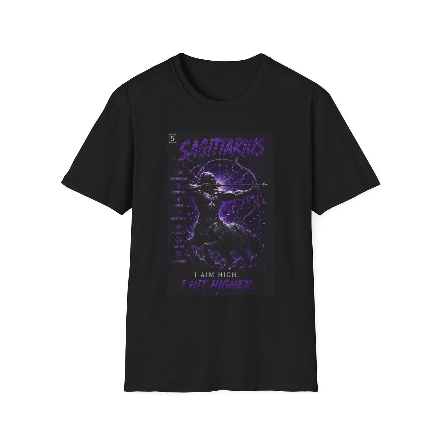 Sagittarius Constellation T-Shirt — 'I Aim High' Astrological Tee