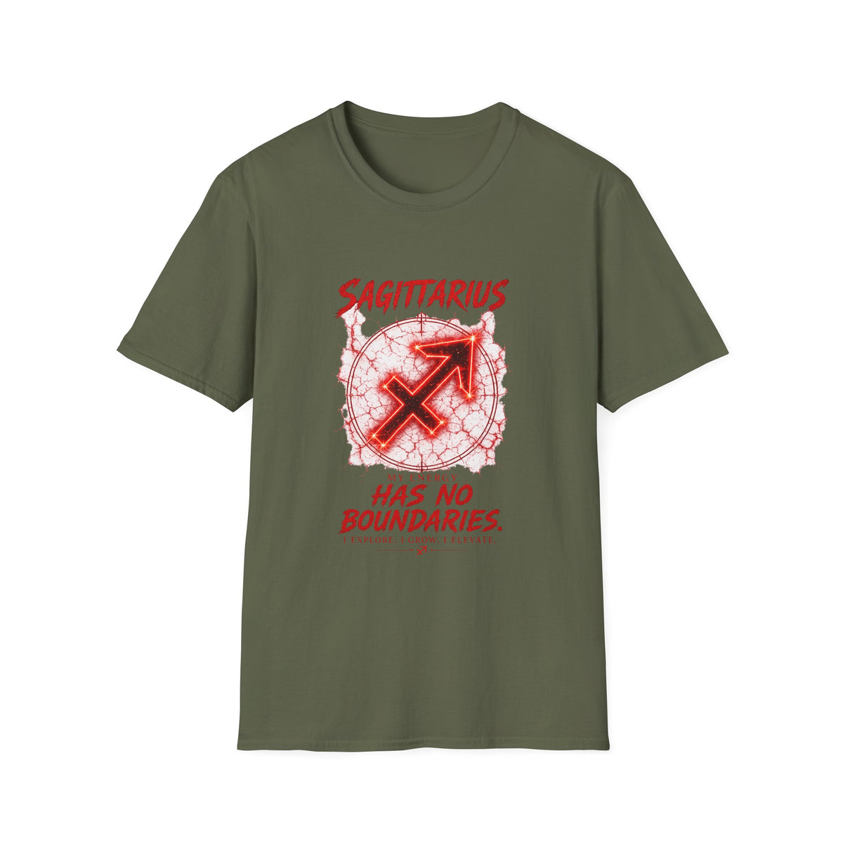 Sagittarius Zodiac T-Shirt — "Has No Boundaries" Archery Sign Graphic