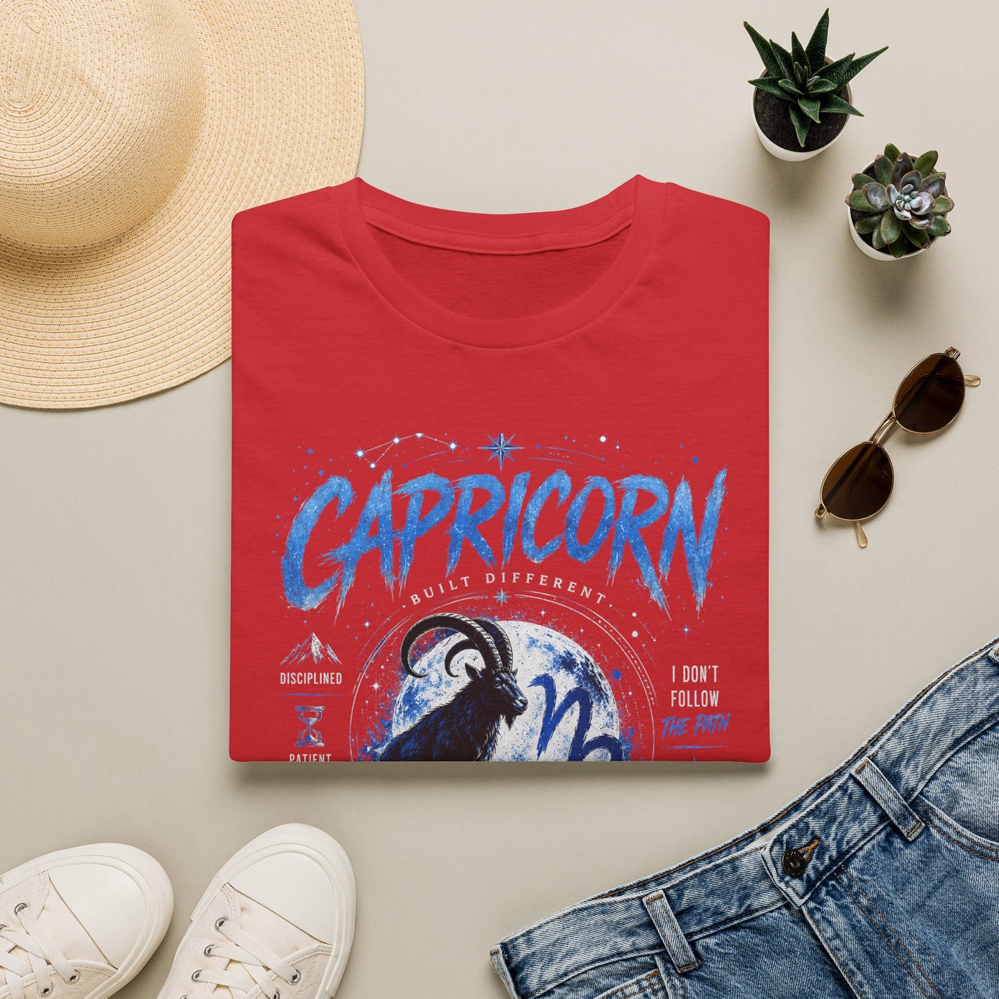 Capricorn Zodiac T-Shirt — Illustrated Goat Astrology Tee