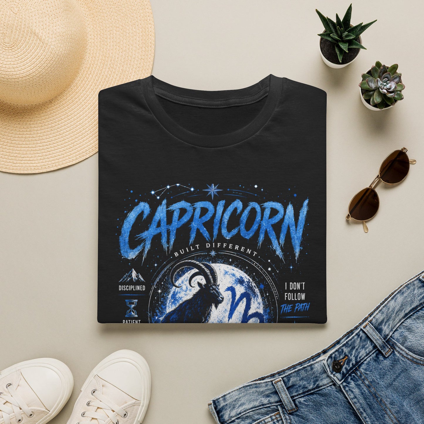 Capricorn Zodiac T-Shirt — Illustrated Goat Astrology Tee