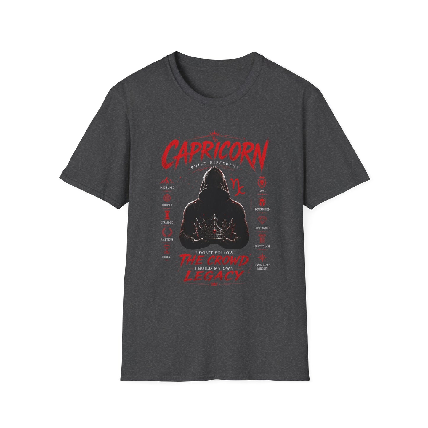 Capricorn Zodiac T‑Shirt — "The Crowd, The Legacy" Astrology Tee