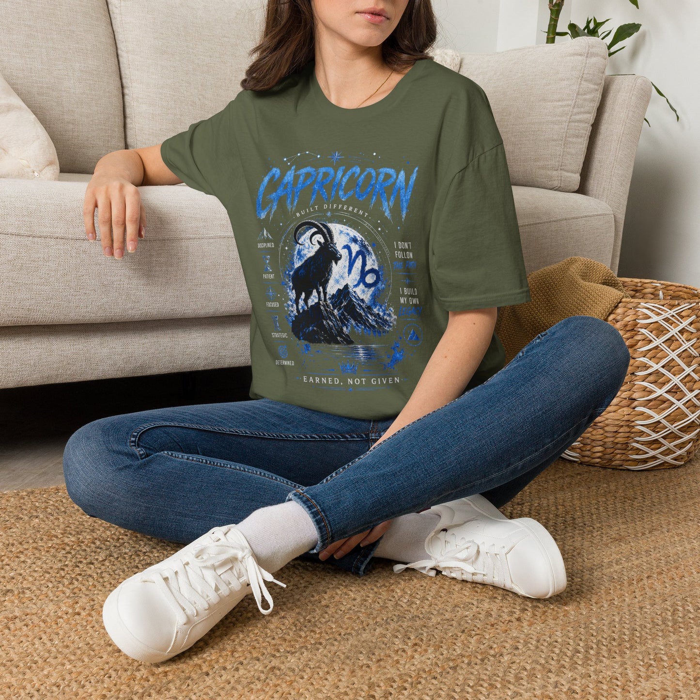 Capricorn Zodiac T-Shirt — Illustrated Goat Astrology Tee