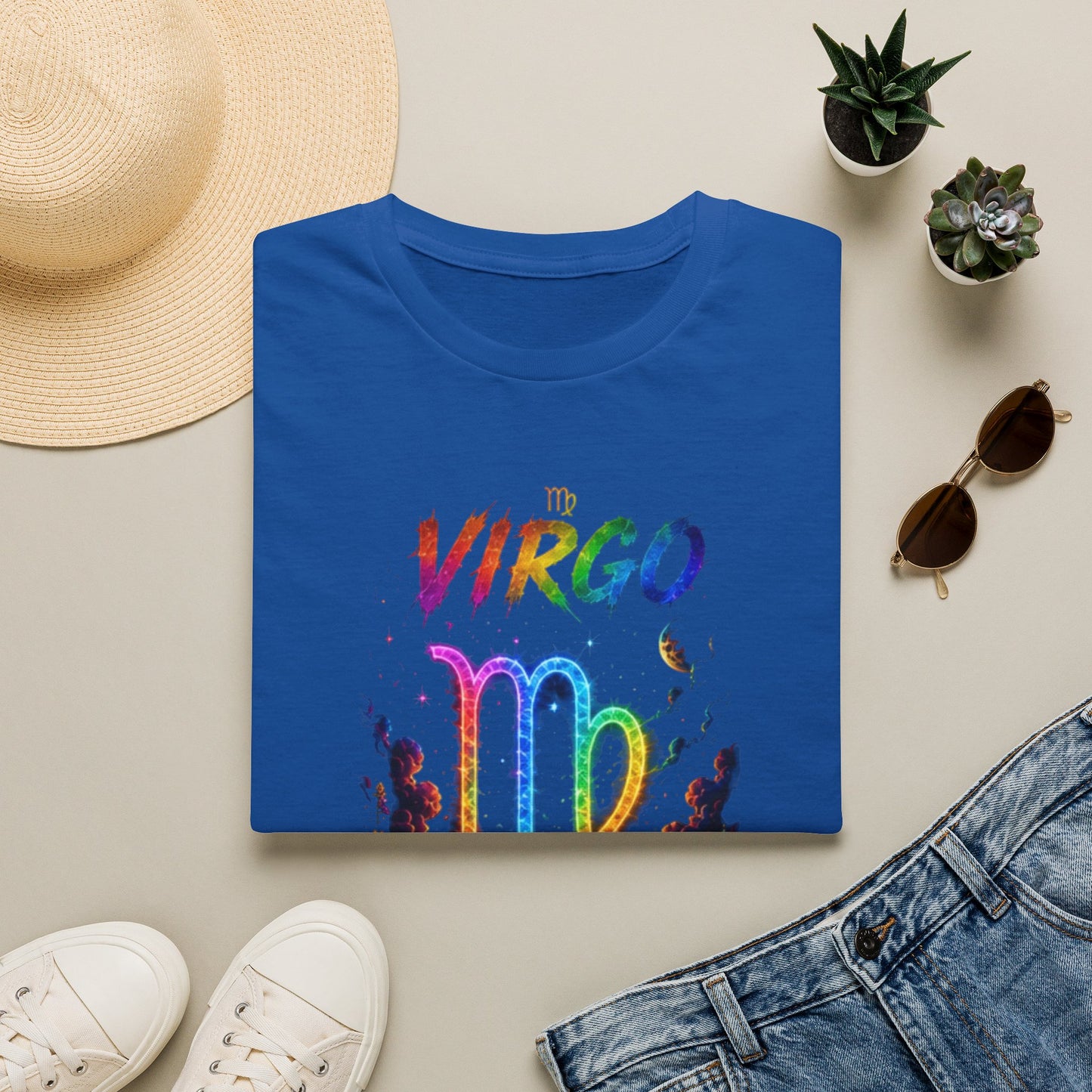 Virgo Rainbow Zodiac T-Shirt — Colorful Virgo Astrology Tee