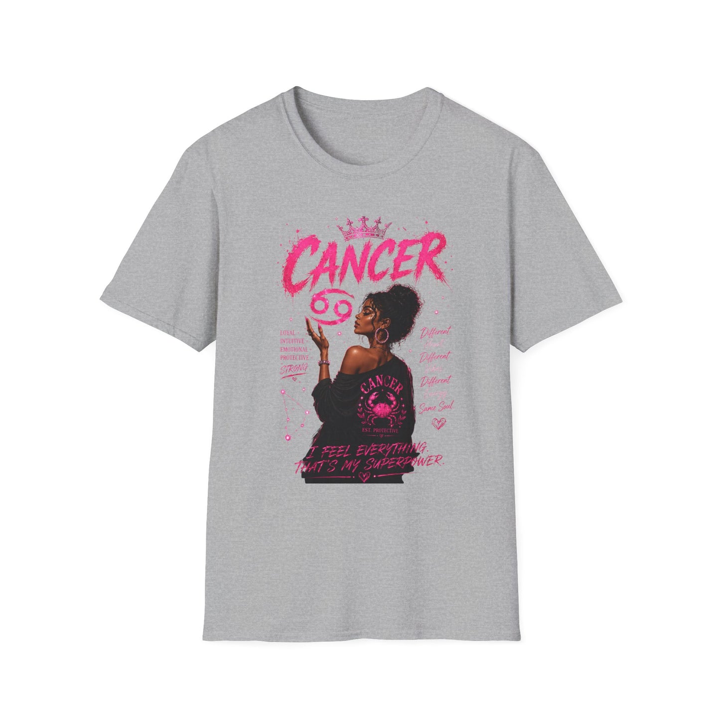 Cancer Zodiac T‑Shirt — Proud Black Woman Astrology Tee