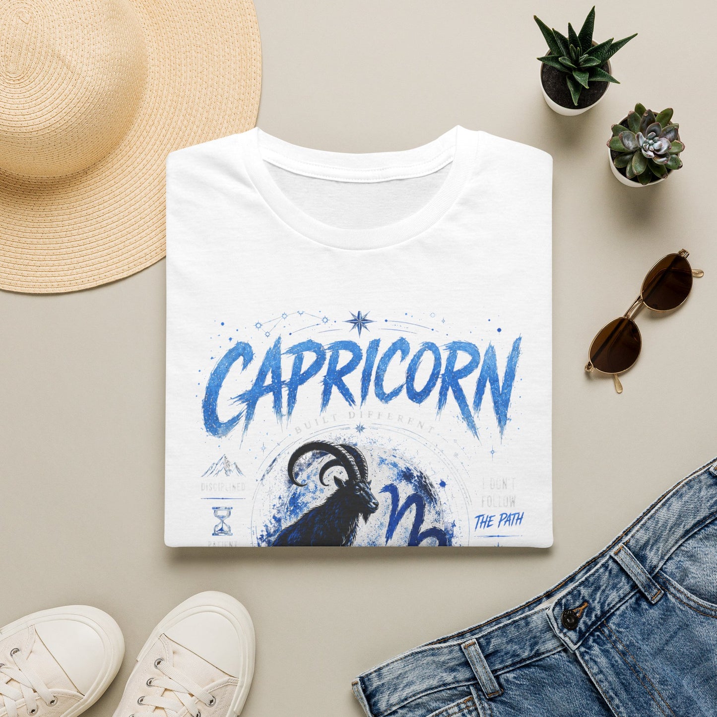 Capricorn Zodiac T-Shirt — Illustrated Goat Astrology Tee