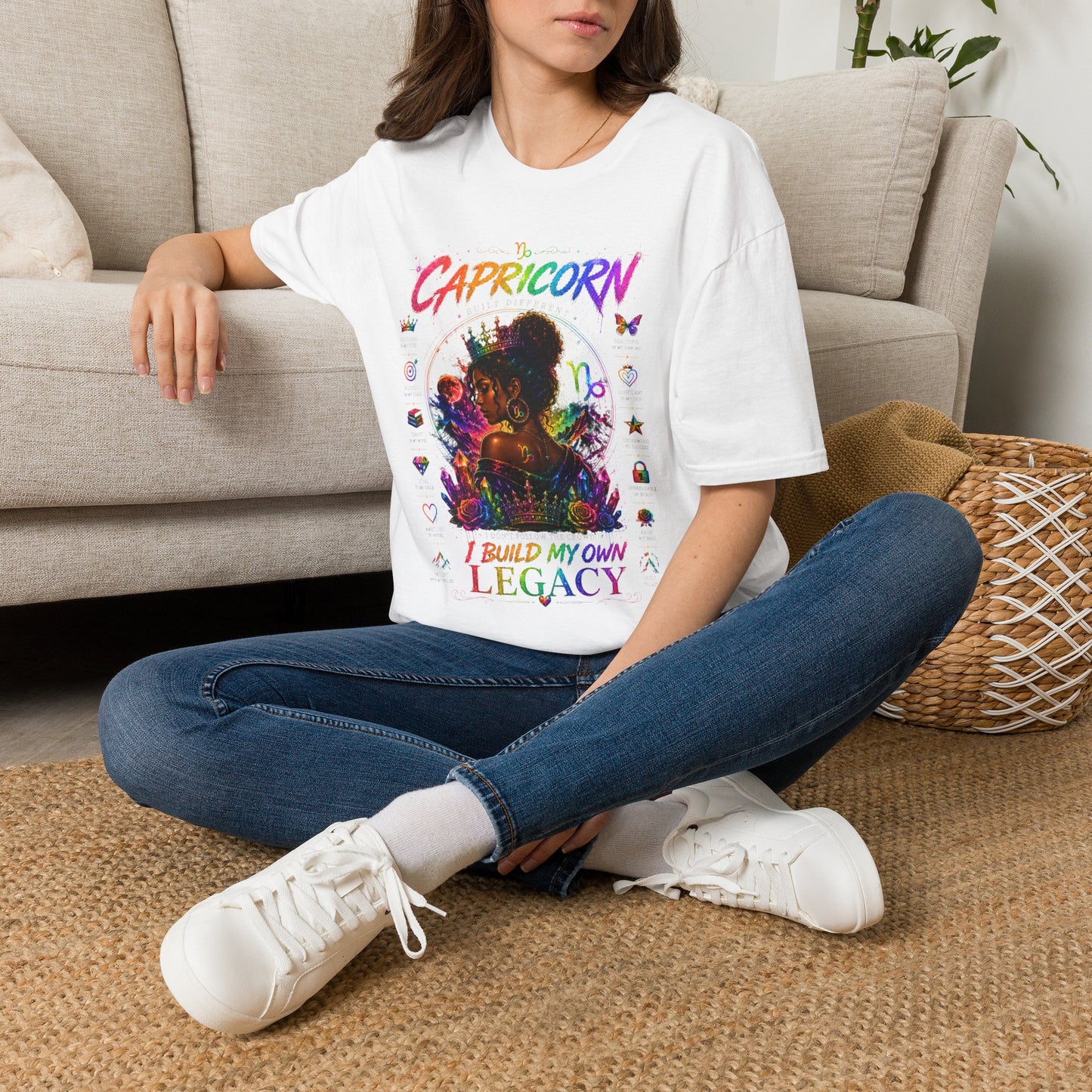 Capricorn Zodiac T-Shirt — "I Build My Own Legacy" Inspirational Astrology Tee