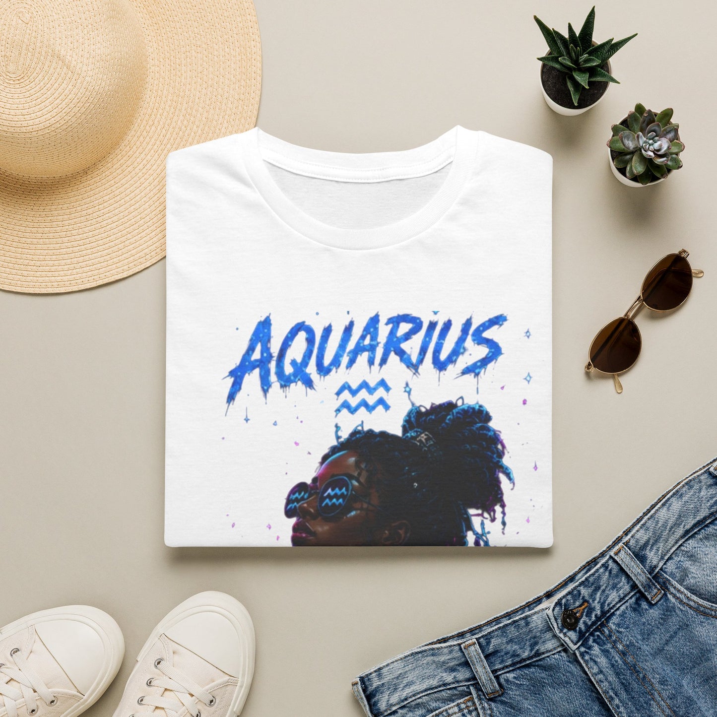 Aquarius Zodiac T-Shirt — Afrocentric Horoscope Tee