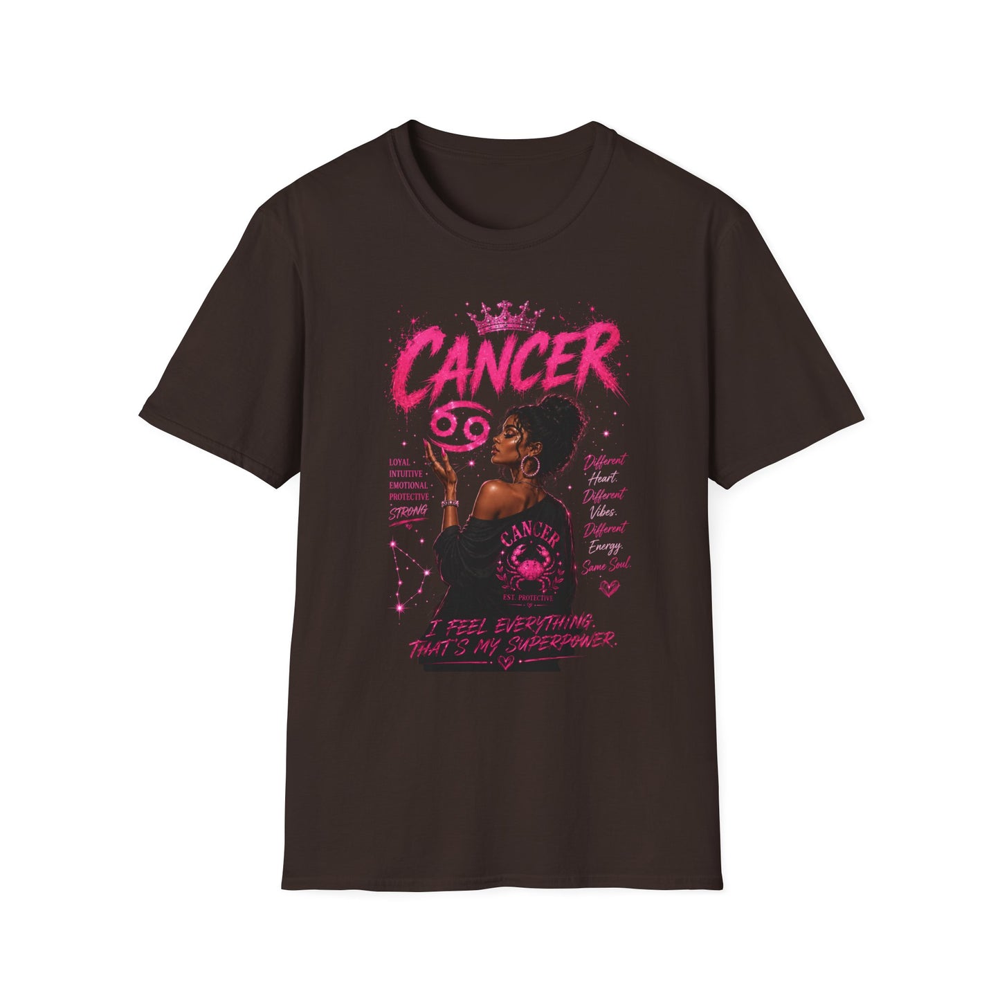 Cancer Zodiac T‑Shirt — Proud Black Woman Astrology Tee