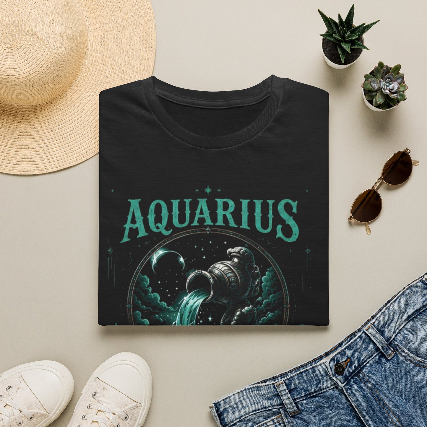 Aquarius Zodiac T-Shirt — Water Bearer Astrology Tee