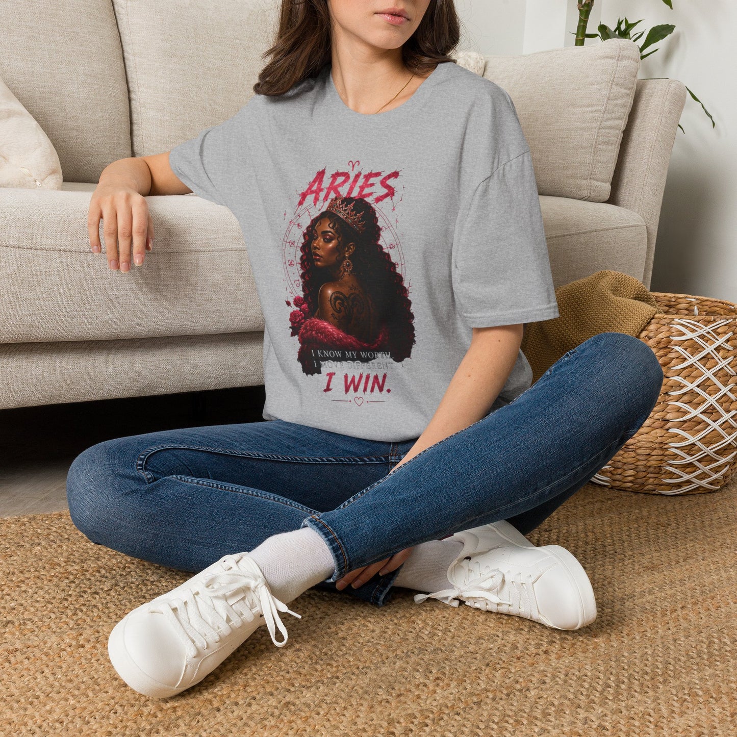 Aries Zodiac T-Shirt — 'Aries I Win' Bold Astrological Tee
