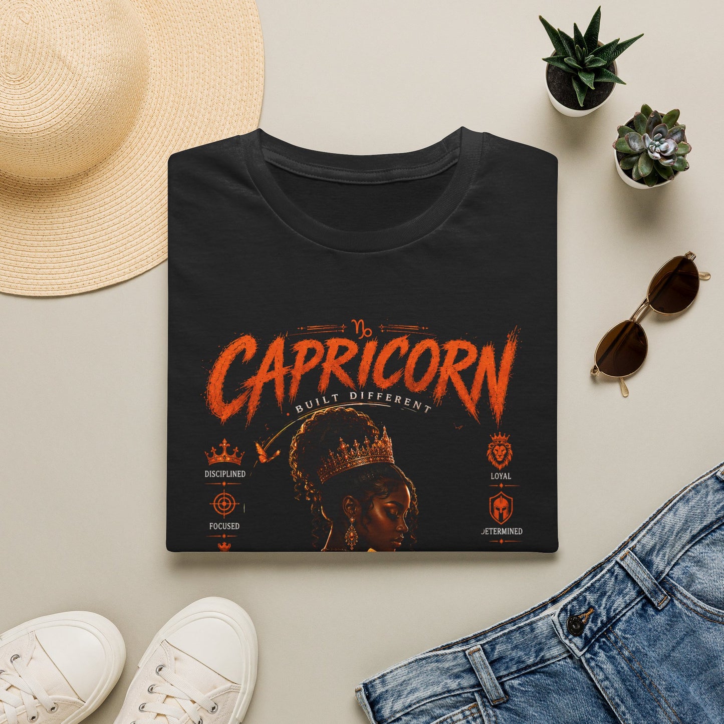 Capricorn Zodiac T‑Shirt — Black Girl Magic Astrology Tee