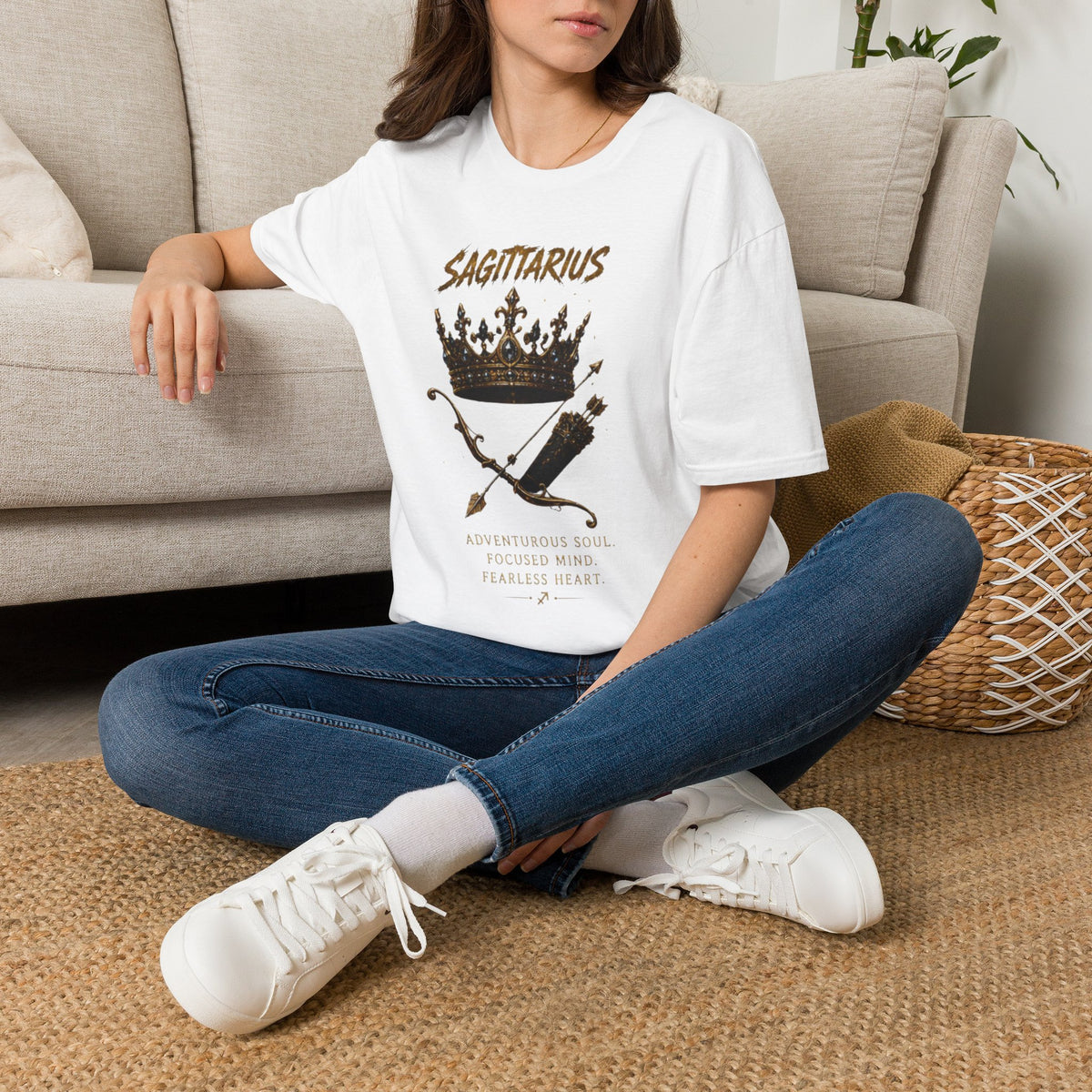 Sagittarius Crown T-Shirt — Zodiac Archer Graphic Tee