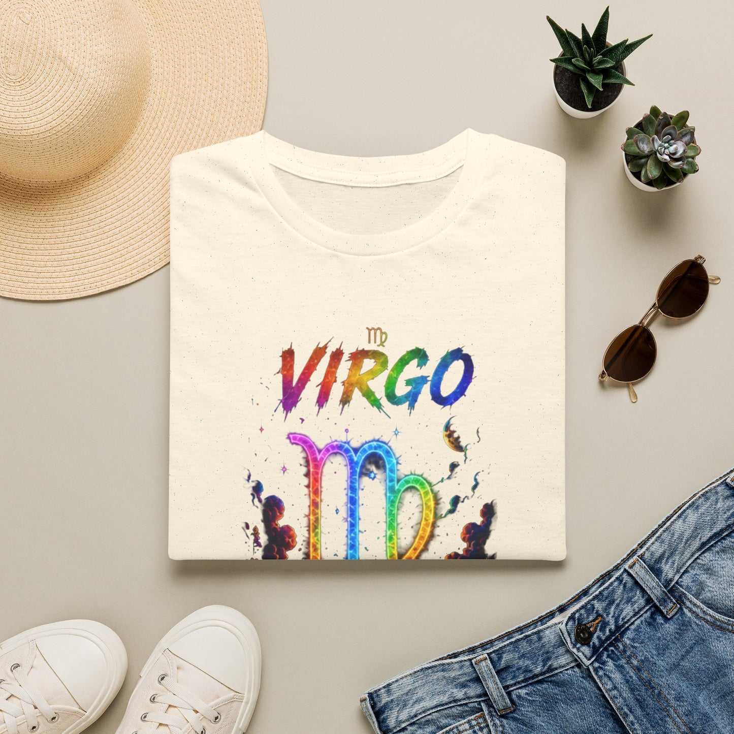 Virgo Rainbow Zodiac T-Shirt — Colorful Virgo Astrology Tee