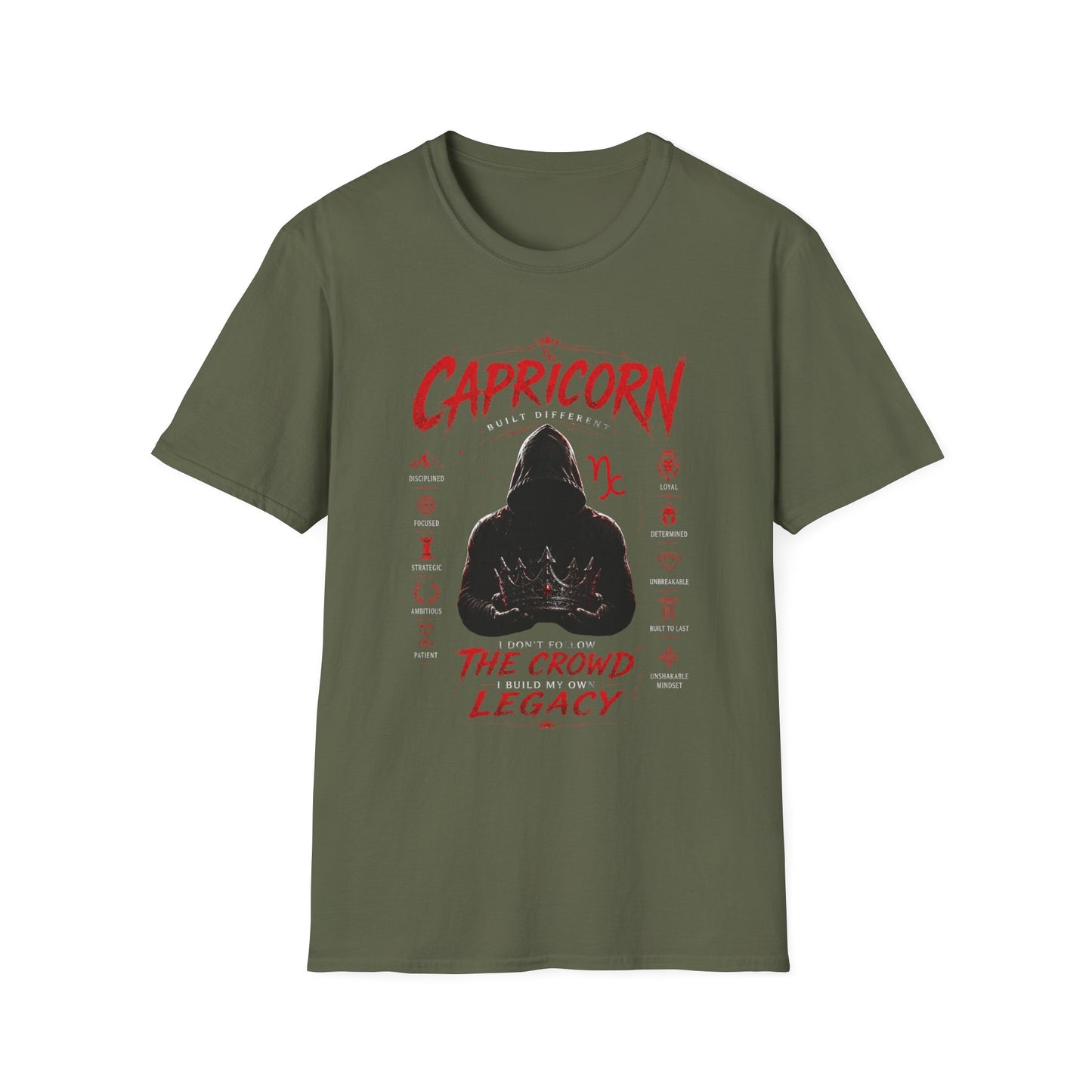 Capricorn Zodiac T‑Shirt — "The Crowd, The Legacy" Astrology Tee