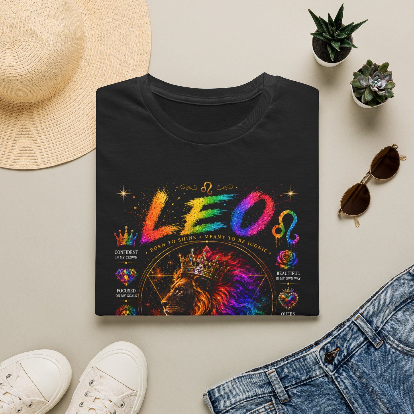 Leo Zodiac T‑Shirt — 'I Create My Own' Pride Lion Astrology Tee