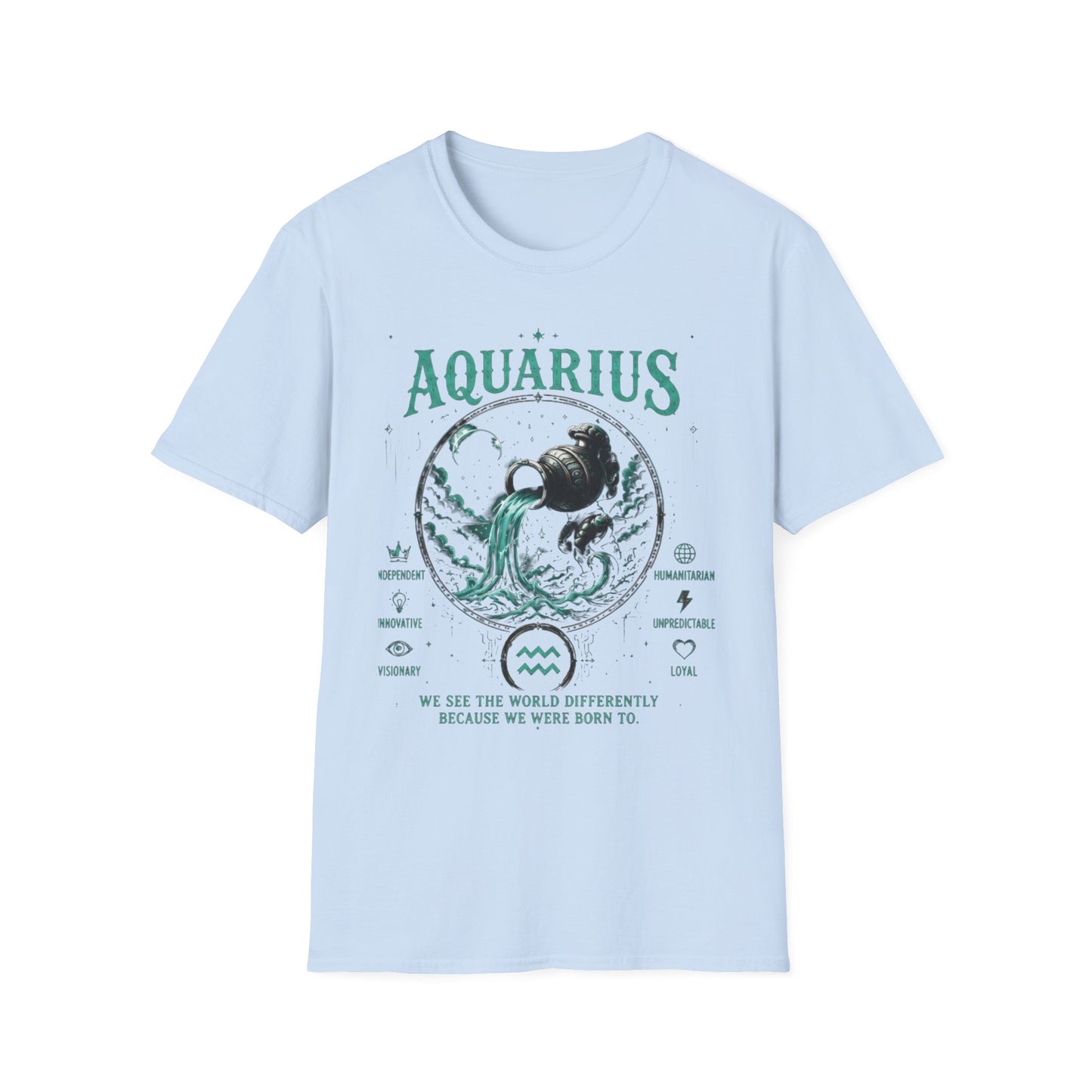 Aquarius Zodiac T-Shirt — Water Bearer Astrology Tee