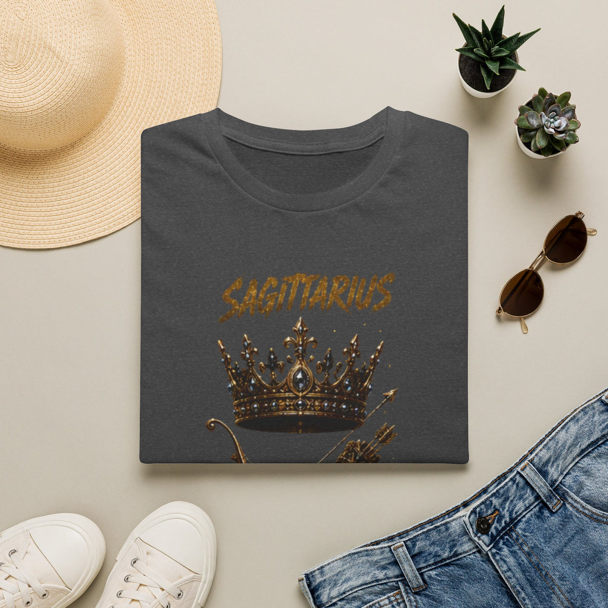Sagittarius Crown T-Shirt — Zodiac Archer Graphic Tee