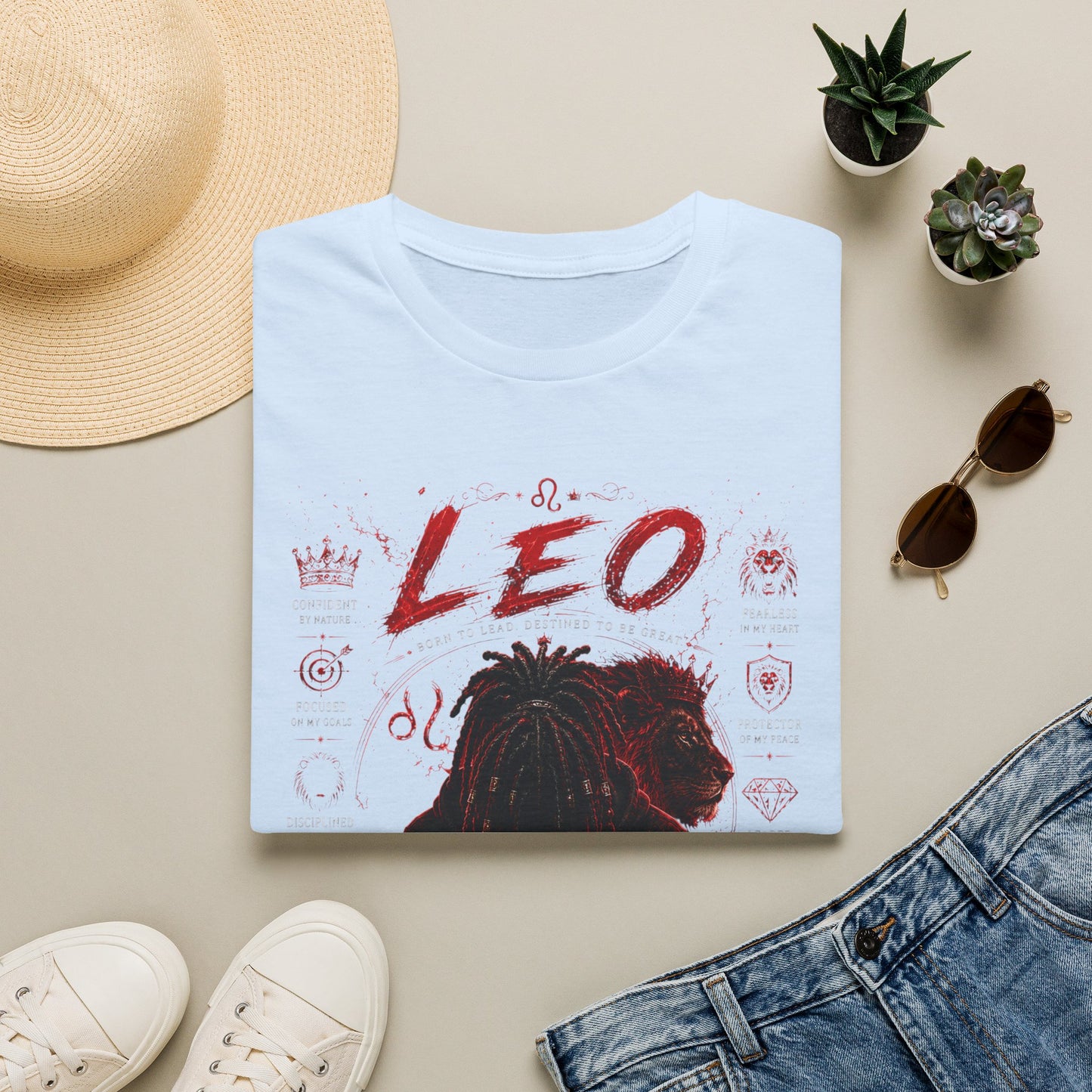 Leo Zodiac T-Shirt — Fierce Lion Astrology Tee (I Earn Respect)