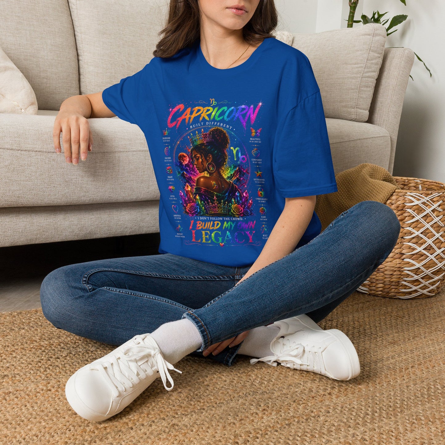 Capricorn Zodiac T-Shirt — "I Build My Own Legacy" Inspirational Astrology Tee