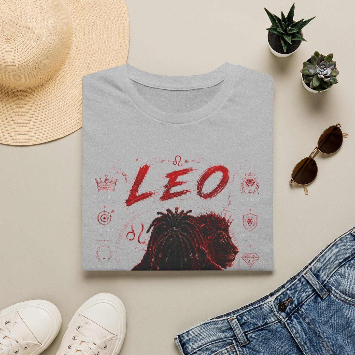 Leo Zodiac T-Shirt — Fierce Lion Astrology Tee (I Earn Respect)