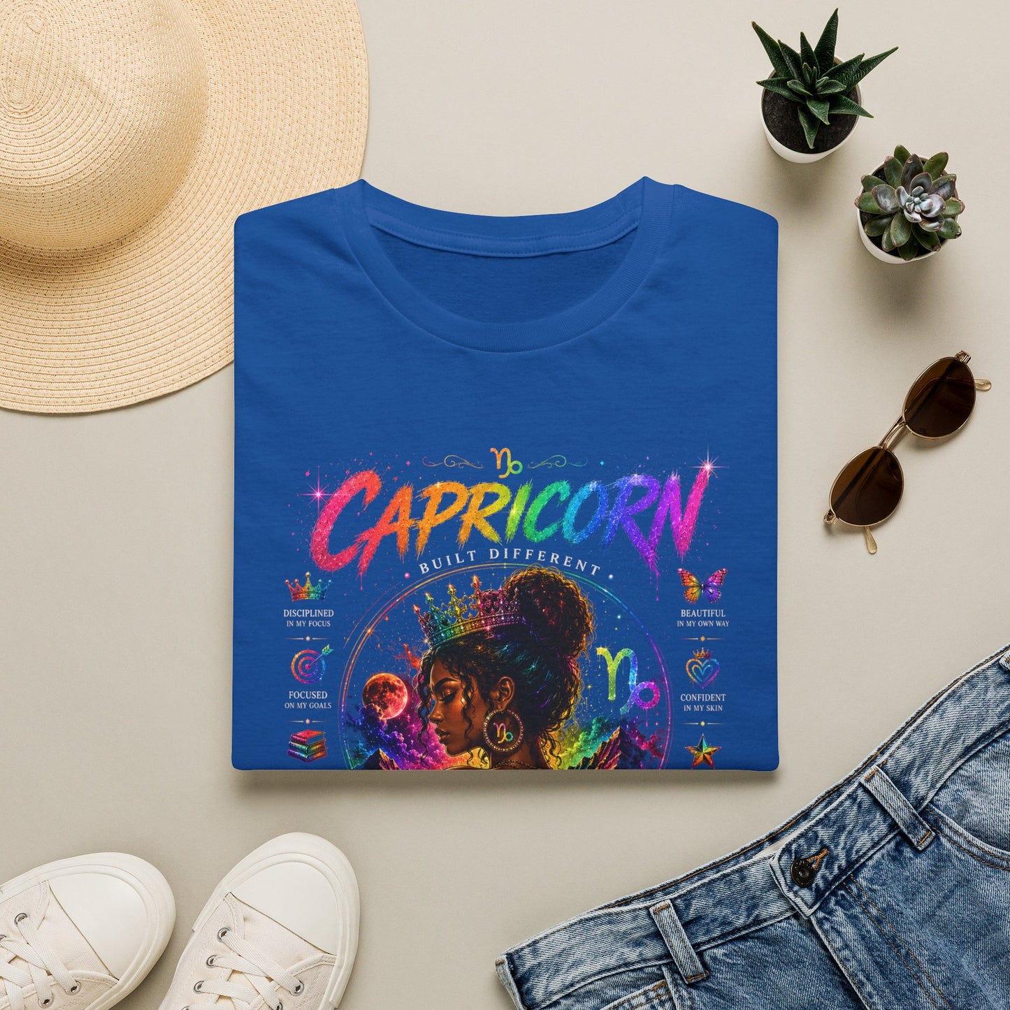 Capricorn Zodiac T-Shirt — "I Build My Own Legacy" Inspirational Astrology Tee
