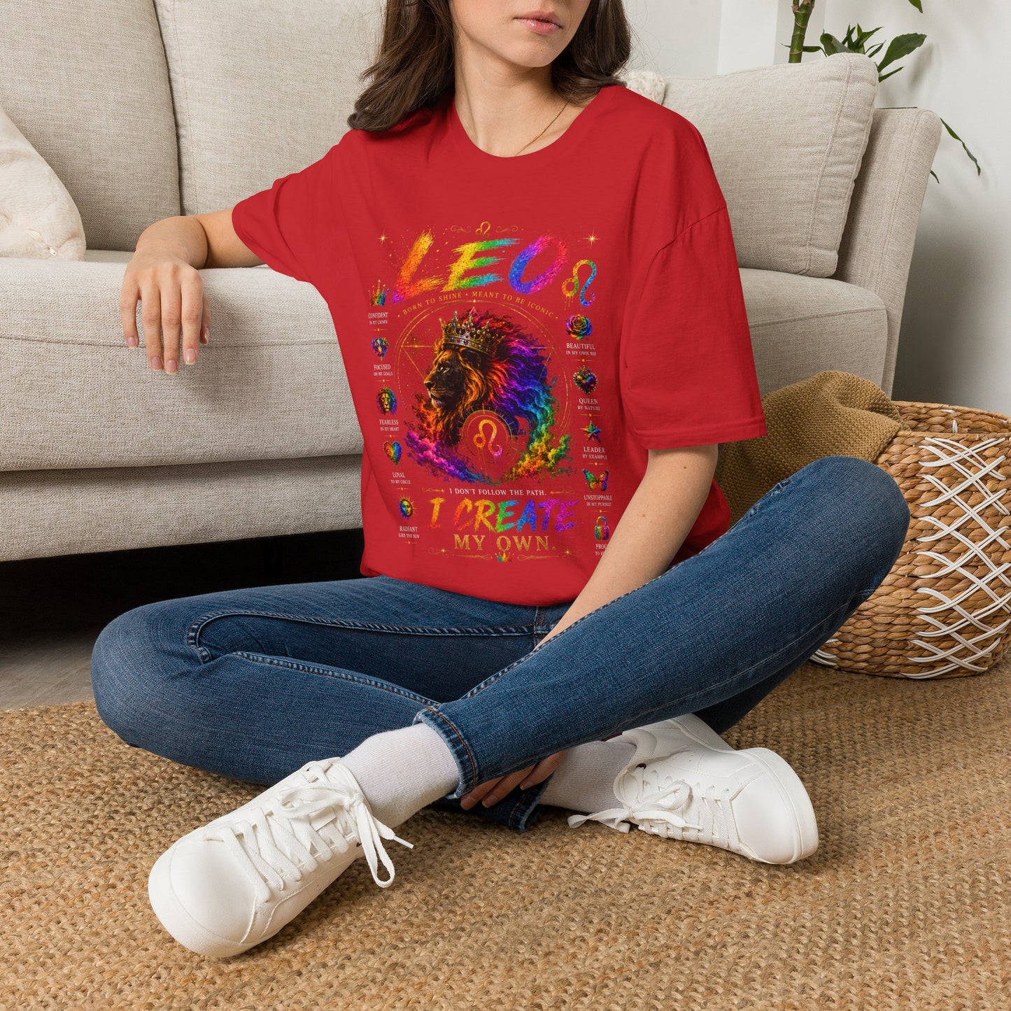 Leo Zodiac T‑Shirt — 'I Create My Own' Pride Lion Astrology Tee