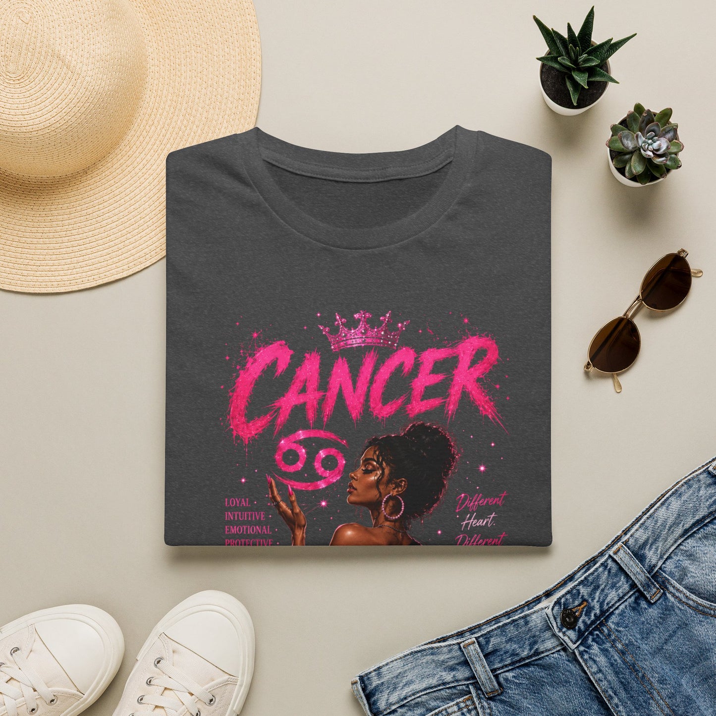 Cancer Zodiac T‑Shirt — Proud Black Woman Astrology Tee