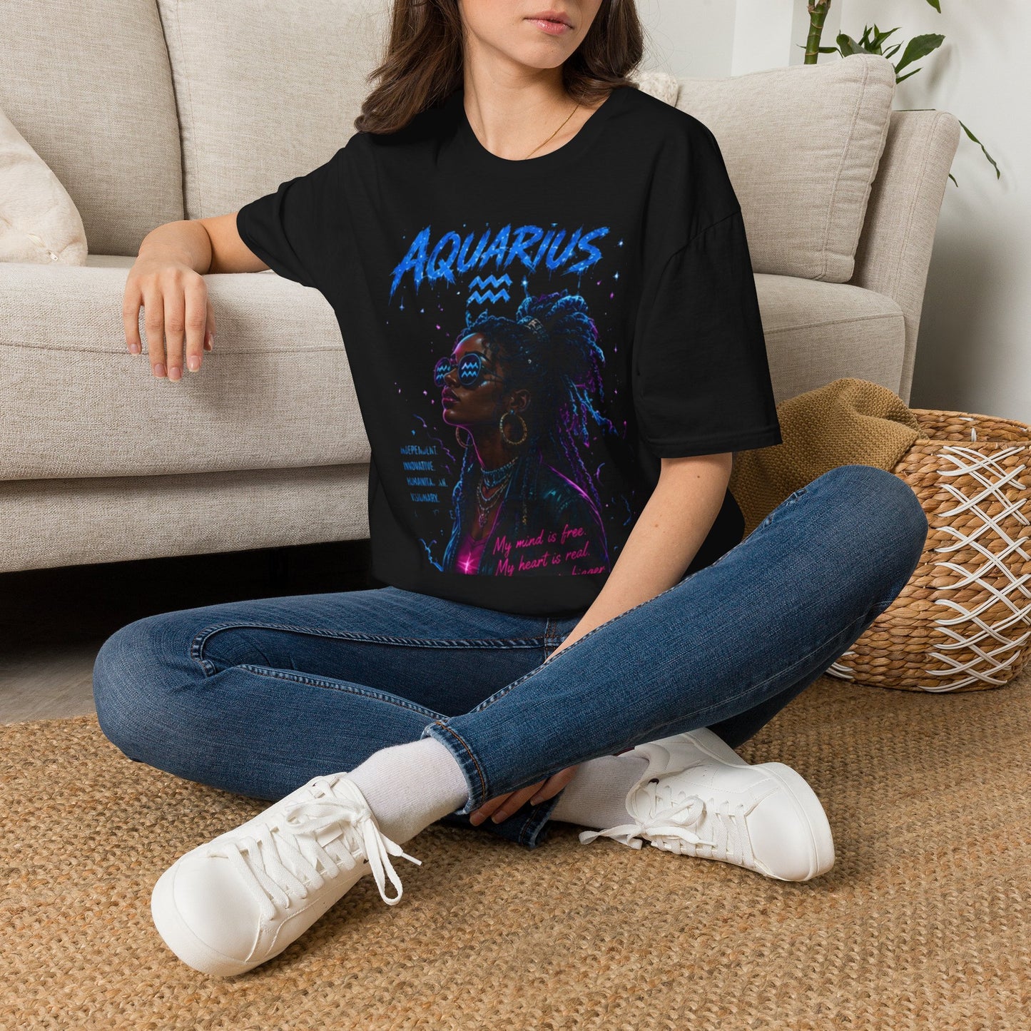 Aquarius Zodiac T-Shirt — Afrocentric Horoscope Tee