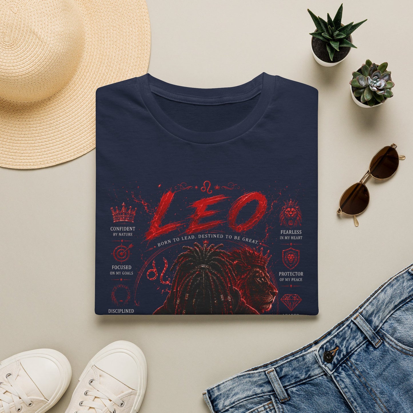 Leo Zodiac T-Shirt — Fierce Lion Astrology Tee (I Earn Respect)