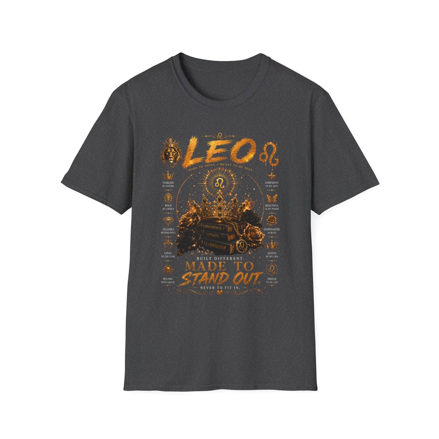 Leo Zodiac T-Shirt — 'Made to Stand Out' Astrology Tee