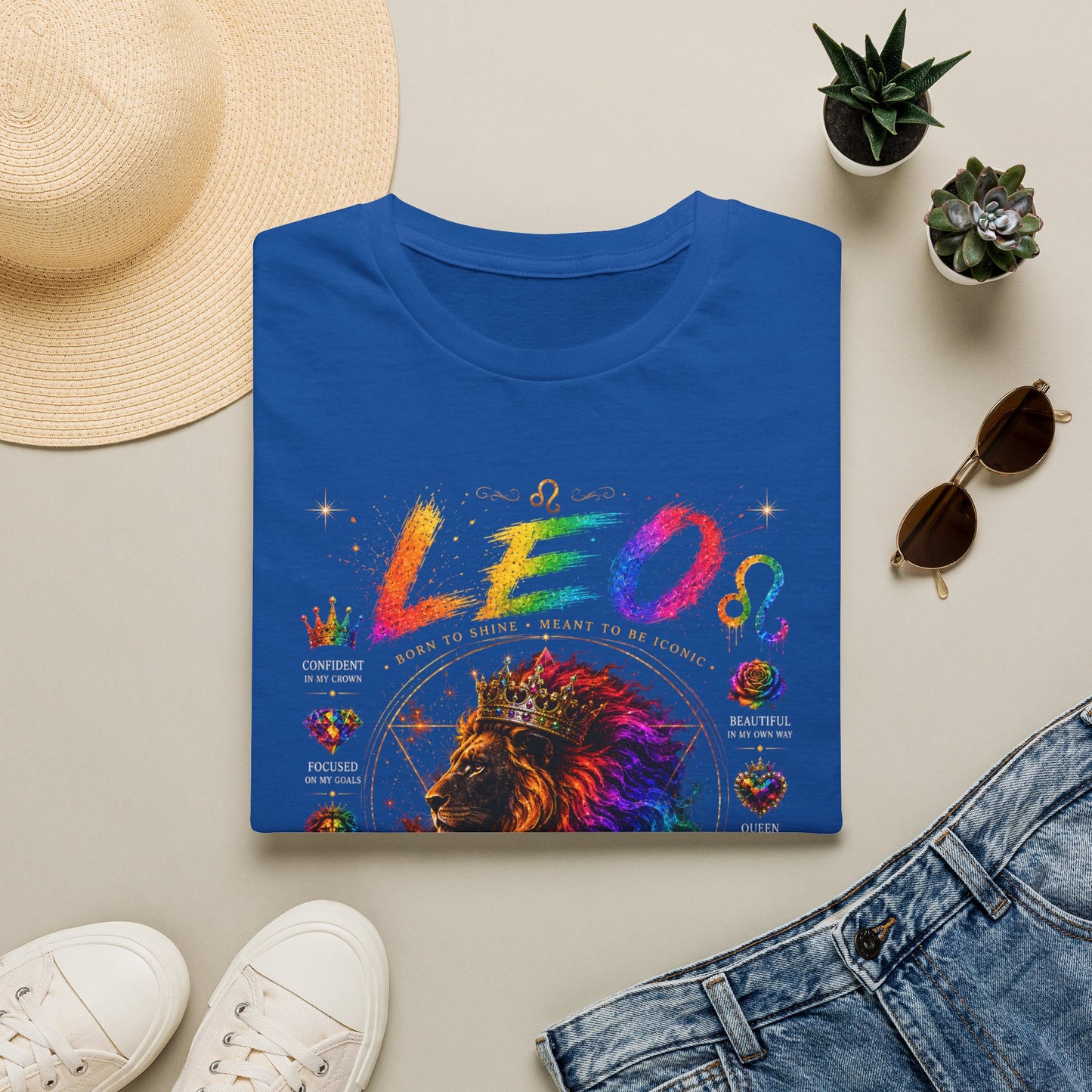 Leo Zodiac T‑Shirt — 'I Create My Own' Pride Lion Astrology Tee