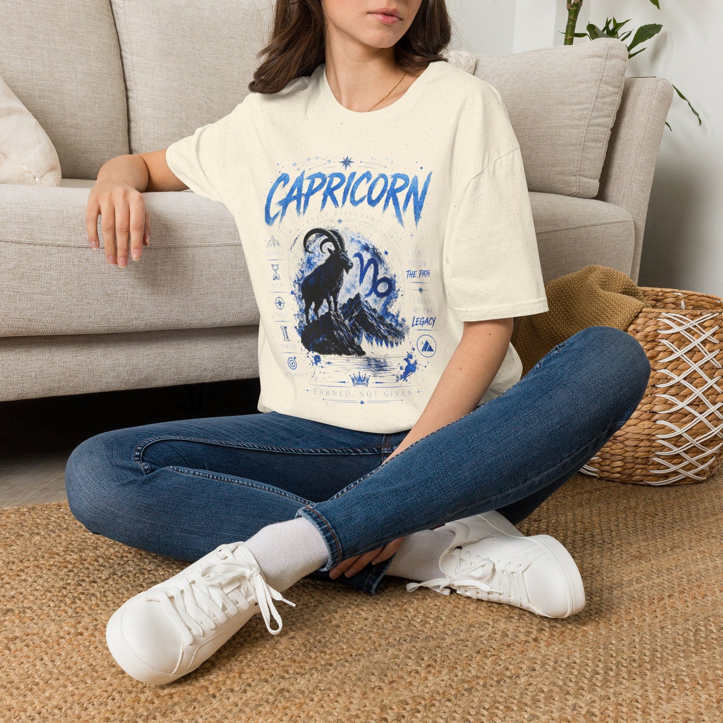 Capricorn Zodiac T-Shirt — Illustrated Goat Astrology Tee