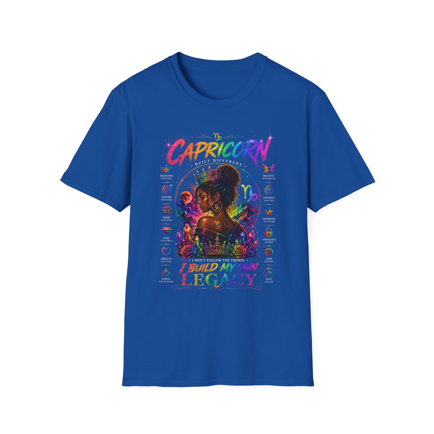 Capricorn Zodiac T-Shirt — "I Build My Own Legacy" Inspirational Astrology Tee