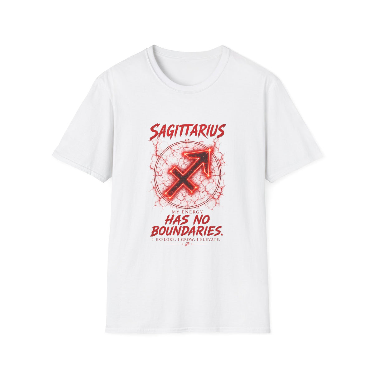 Sagittarius Zodiac T-Shirt — "Has No Boundaries" Archery Sign Graphic