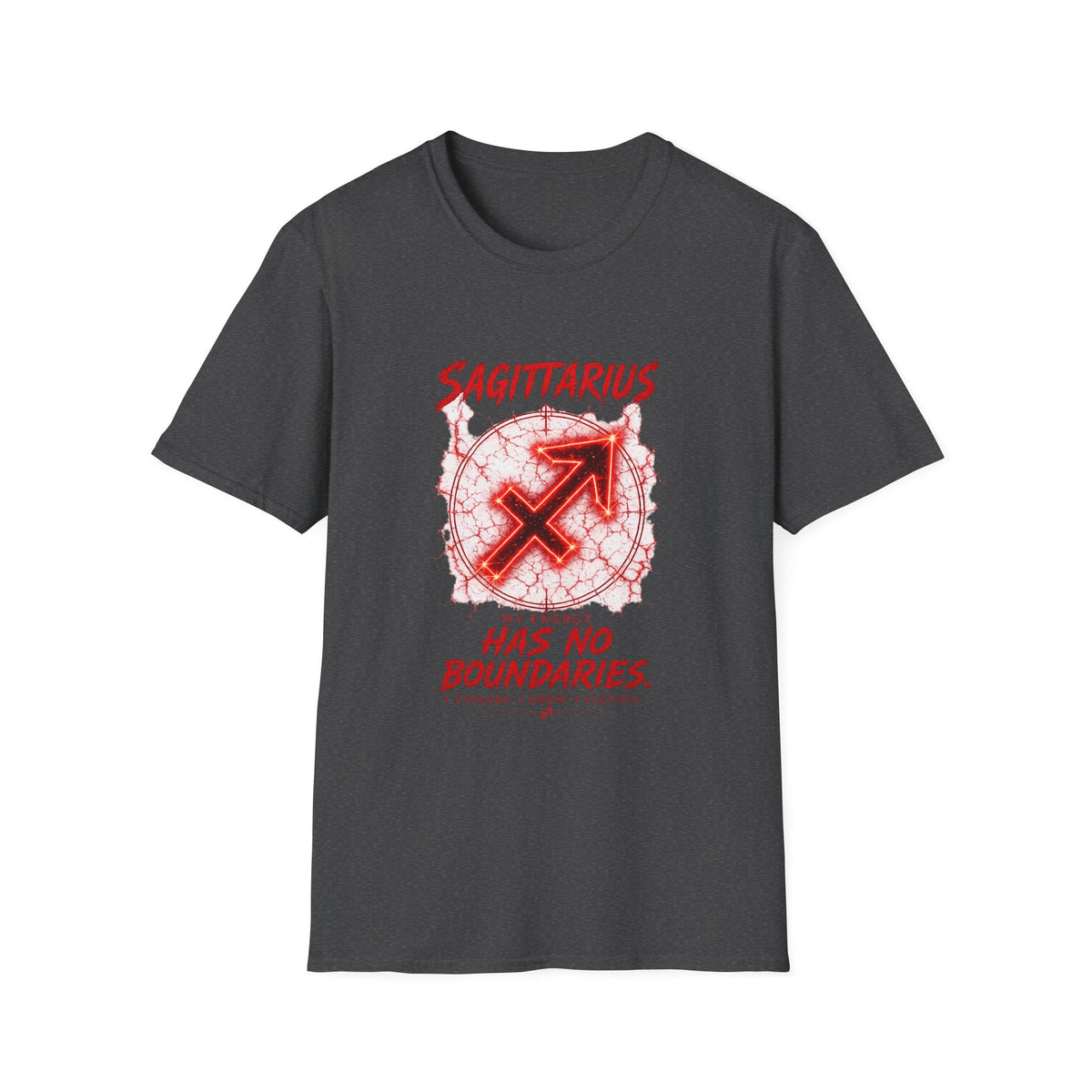 Sagittarius Zodiac T-Shirt — "Has No Boundaries" Archery Sign Graphic
