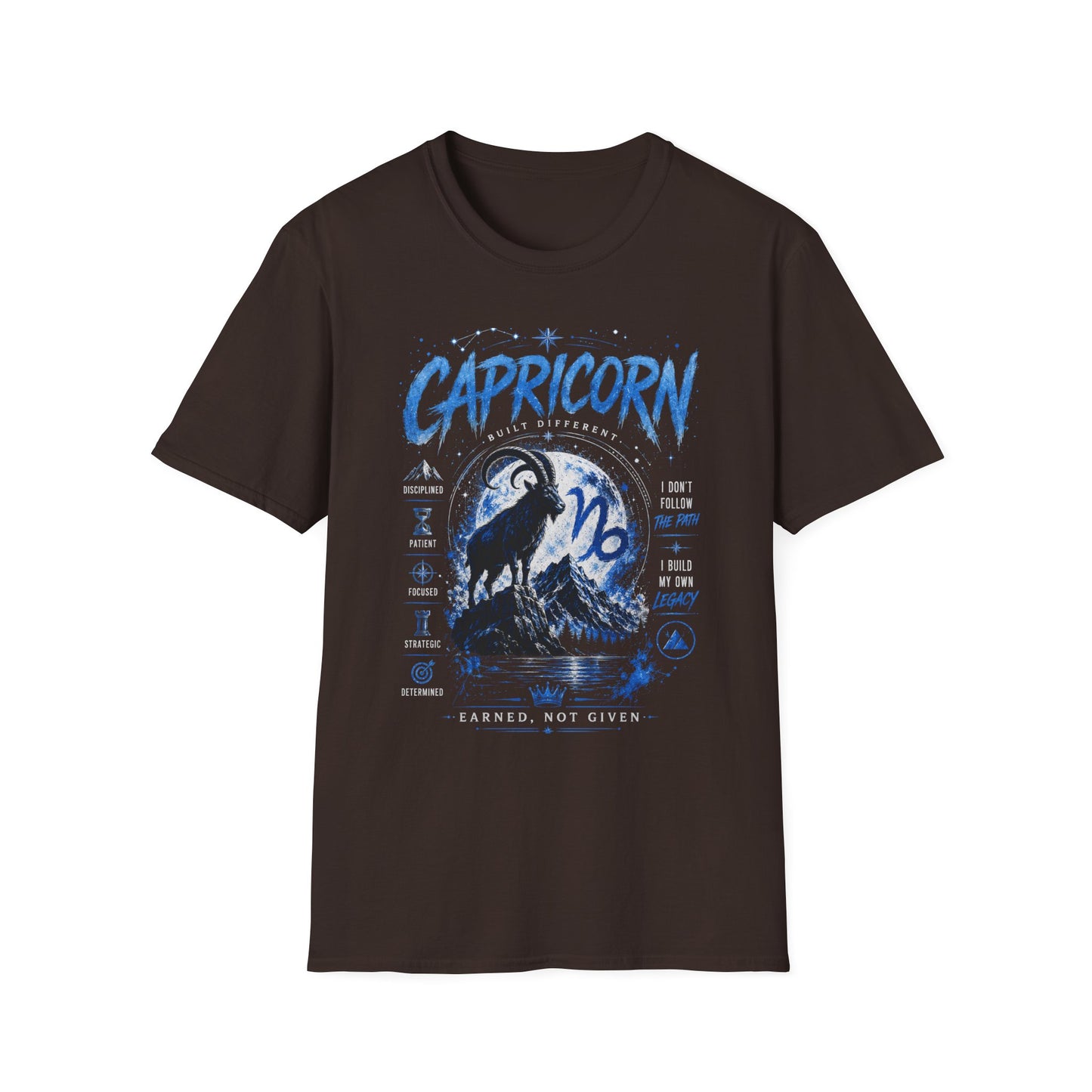 Capricorn Zodiac T-Shirt — Illustrated Goat Astrology Tee